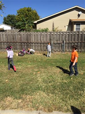 Students Picking up Litter 